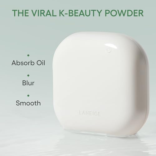 LANEIGE Neo Blurring Powder: Korean Oil-Control Compact with Pore Blurring, Smoothing Finish & Travel-Friendly, No-Spill Packaging