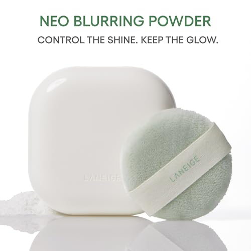 LANEIGE Neo Blurring Powder: Korean Oil-Control Compact with Pore Blurring, Smoothing Finish & Travel-Friendly, No-Spill Packaging