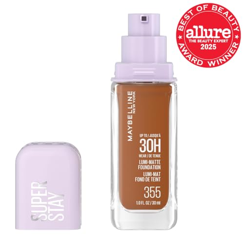 Maybelline New York Super Stay Lumi Matte Foundation, Up to 30H Wear, Luminous Matte, Buildable Coverage, Amino Acids, 112, 30 ml