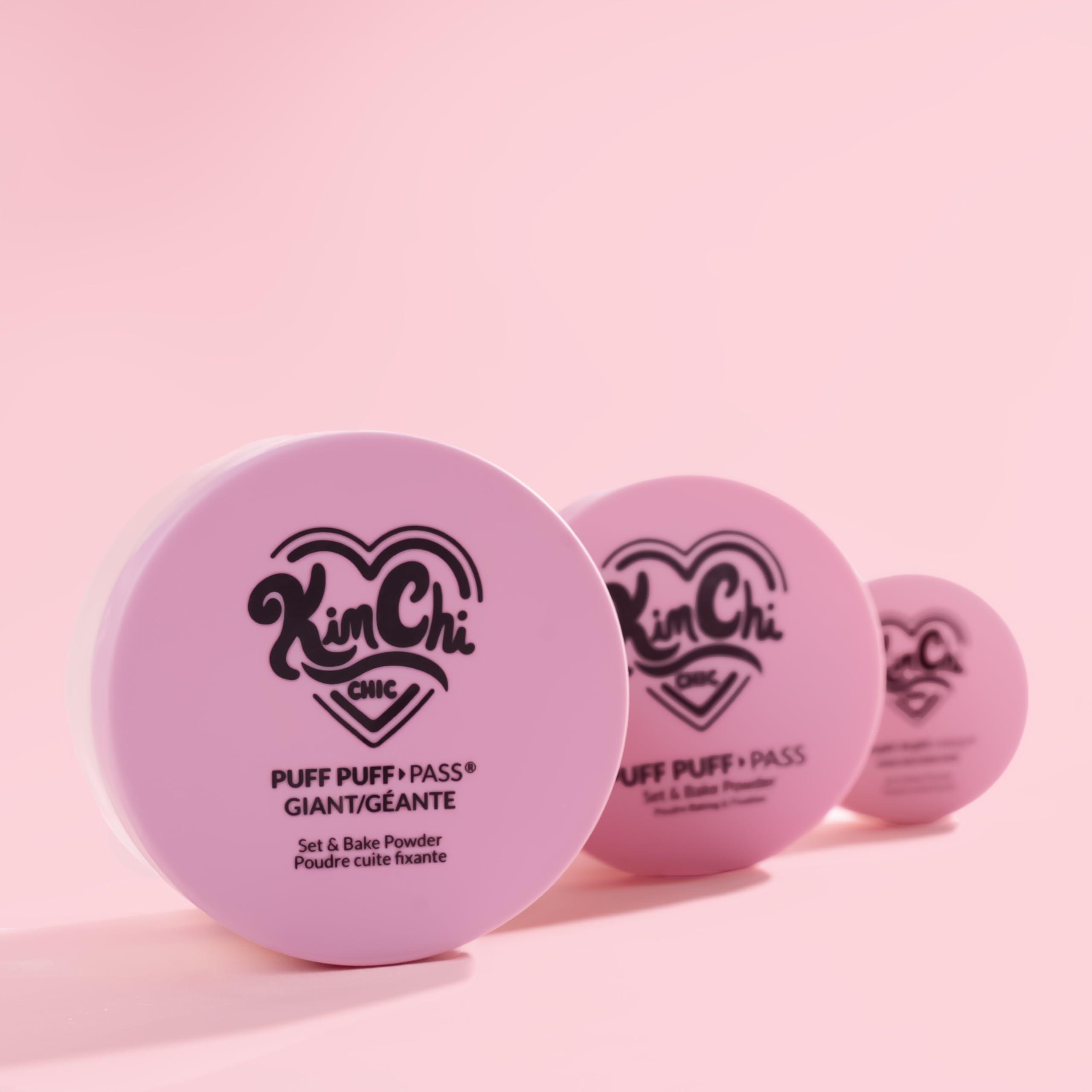 Kimchi Chic Beauty Puff Puff Pass Set and Bake Setting Powder for Makeup, Extra Fluffy Loose Face Powder Poof, Soft Natural Face Makeup for Uneven Skin Tone, 03 Translucent