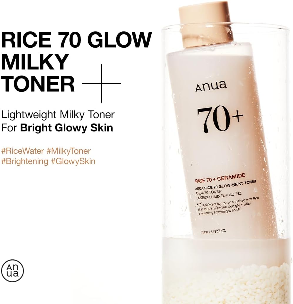 ANUA Rice 70 Glow Milky Toner, for Glass Skin