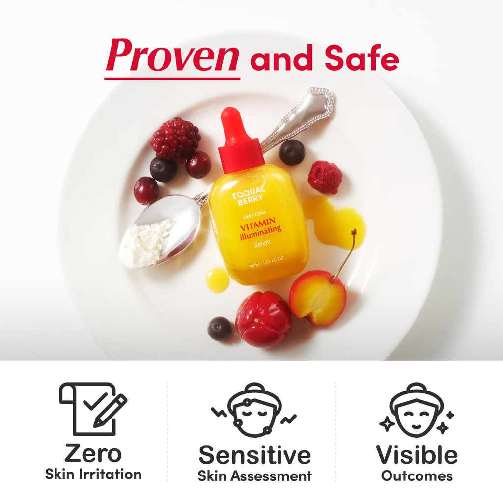EQQUALBERRY Vitamin Illuminating Serum – Brightening Vitamin C Serum with Niacinamide Strengthens skin barrier