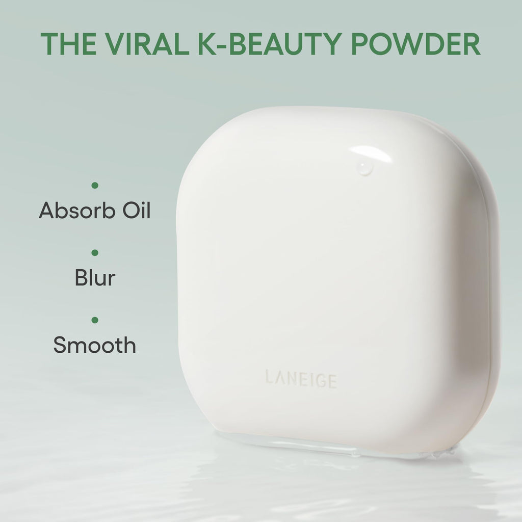 LANEIGE Neo Blurring Powder: Korean Oil-Control Compact with Pore Blurring, Smoothing Finish & Travel-Friendly, No-Spill Packaging