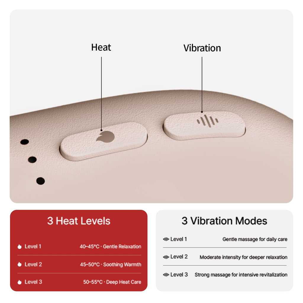LED Red Light Therapy for Face & Neck Massager Facial Care Device – Electric Gua Sha Brass Tool with Heat & Vibration for Firming, Sculpting & Skincare, Red