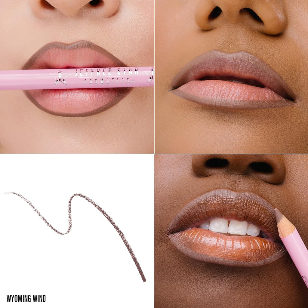 Jeffree Star Cosmetics Velour Lip Liner, 11 Shades, Creamy Formula, Satin Finish, Long-Lasting, Peptide Complex, Mineral Oil-Free, Vegan & Cruelty-Free (Celbrity Skin)