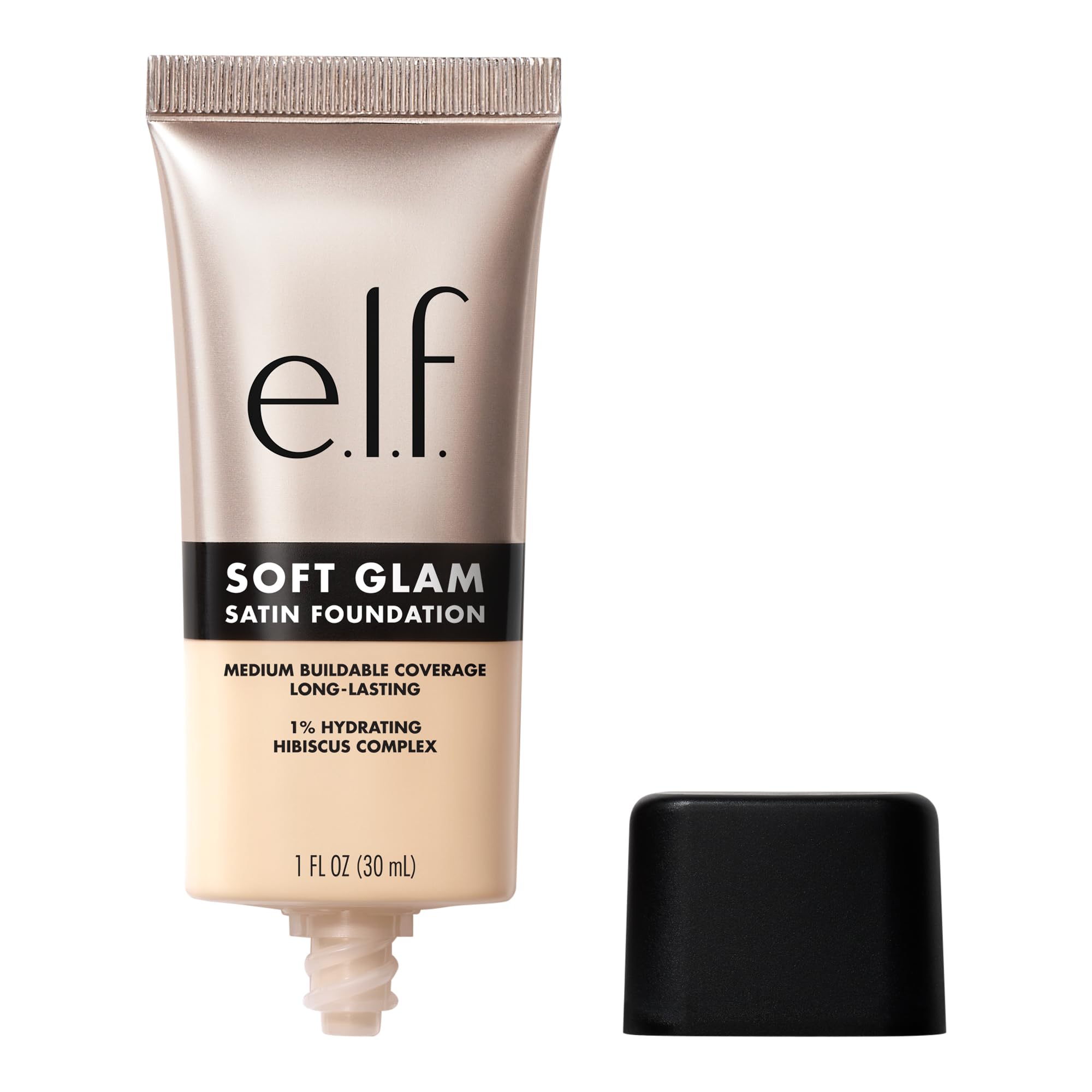 e.l.f. Soft Glam Foundation, Medium Coverage, Long-Lasting & Buildable Foundation For A Smooth, Satin Finish, Vegan & Cruelty-Free, 21 Light Neutral