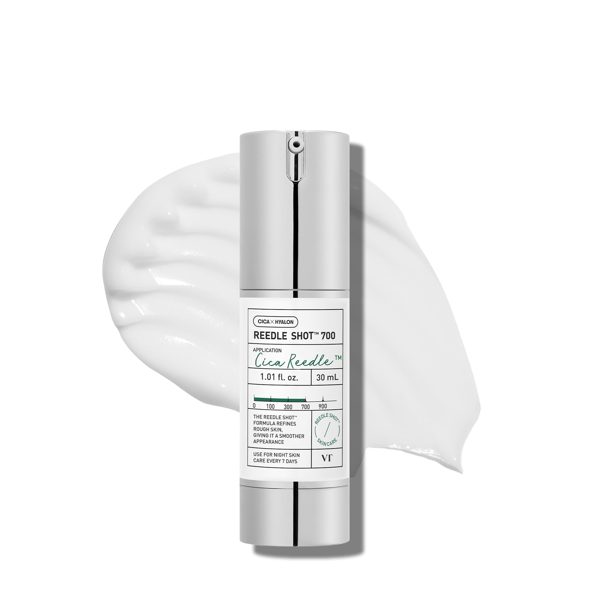 VT COSMETICS CICA Reedle Shot 100, Spicule Microneedling Serum for Pore Care & Exfoliation, Exosome, Centella Asiatica for Glass Skin, Skin Texture, Korean Liquid Skin Booster (1.69 Fl Oz / 50ml)