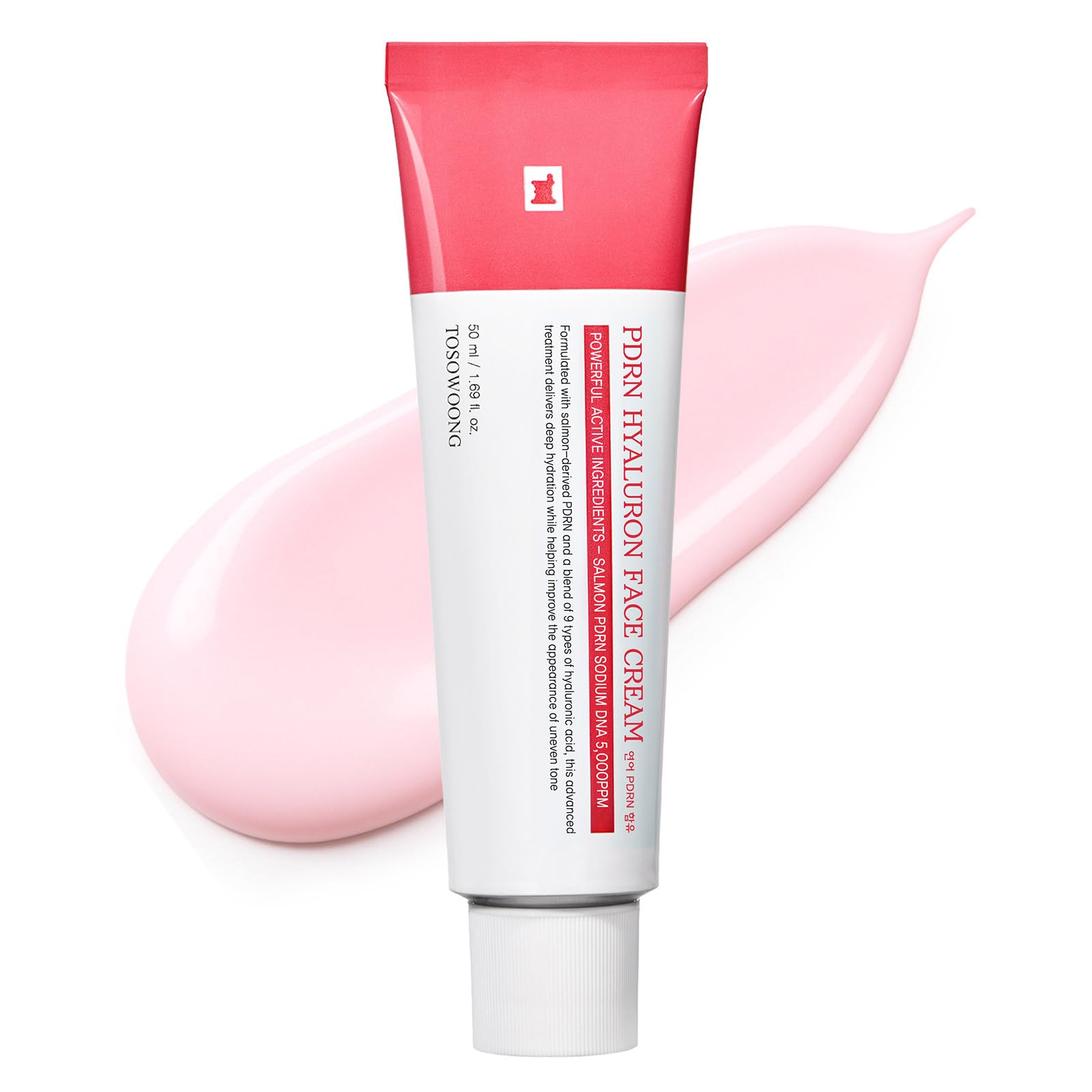 TOSOWOONG PDRN Collagen Jelly Cream, 5,000ppm Salmon DNA PDRN, Niacinamide, Hydrolyzed Collagen, Glow, Hydrating, Firming, Uneven Skin Tone, No artificial color, Korean Skin Care, 50ml, 1.69 fl.oz.