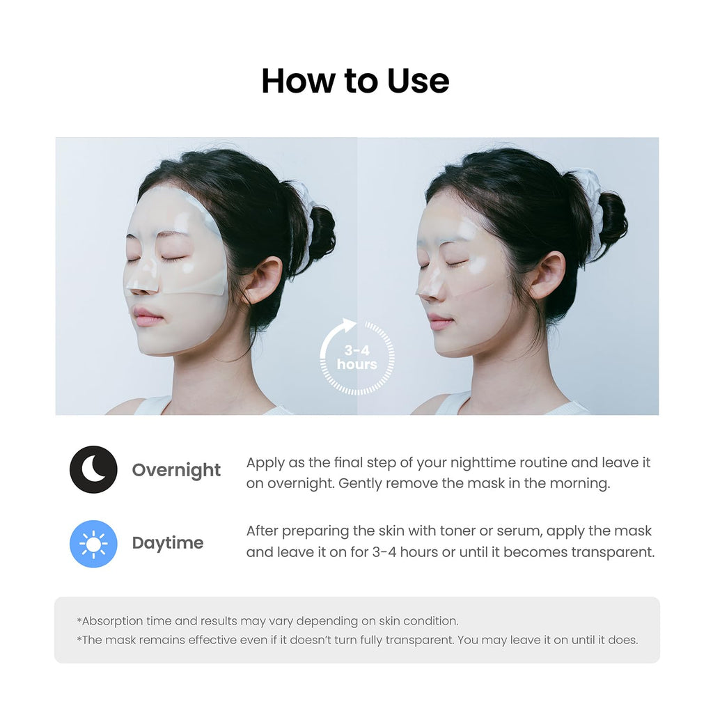 caraseoul Glowganic Pro Collagen Face Mask, Hydrogel Korean Face Mask with Niacinamide & Adenosin, Radiance Boost, Hydrating Overnight Sleep Mask, Vegan, Korean Skin Care [1.19oz (34g) x 4ea]