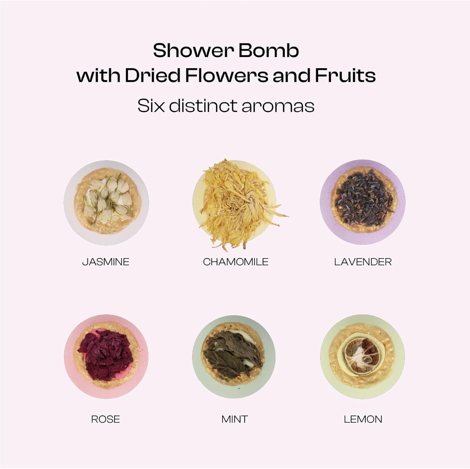 Bath Bombs for Women, Gift Set of 6 Fizzies Luxury Large Size with Real Flowers and Natural Organic Essential Oil, Self Care Gifts for Women, Mon, Daughter, Girlfriend, Kids,Pack of 6 (Multiple)