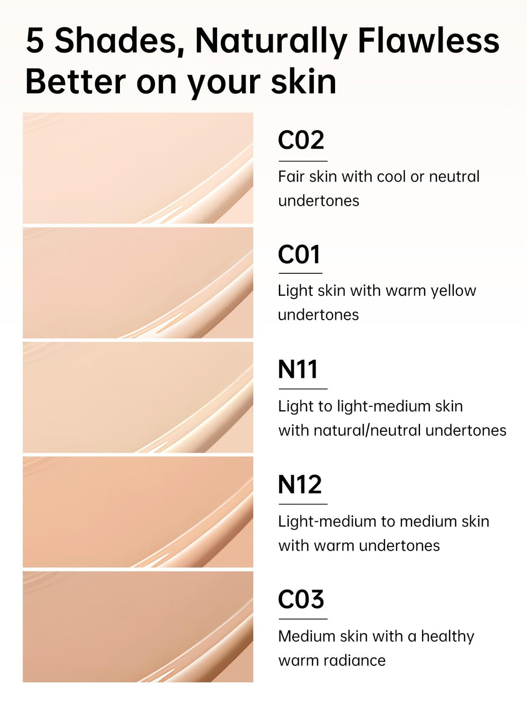 CATKIN Phoenix Cushion Foundation Buildable Coverage Anti-Aging Makeup, Sheer Finish, Refill Included, Natural Beige 0.46 Oz x 2 (Natural Coverage (Light Beige)