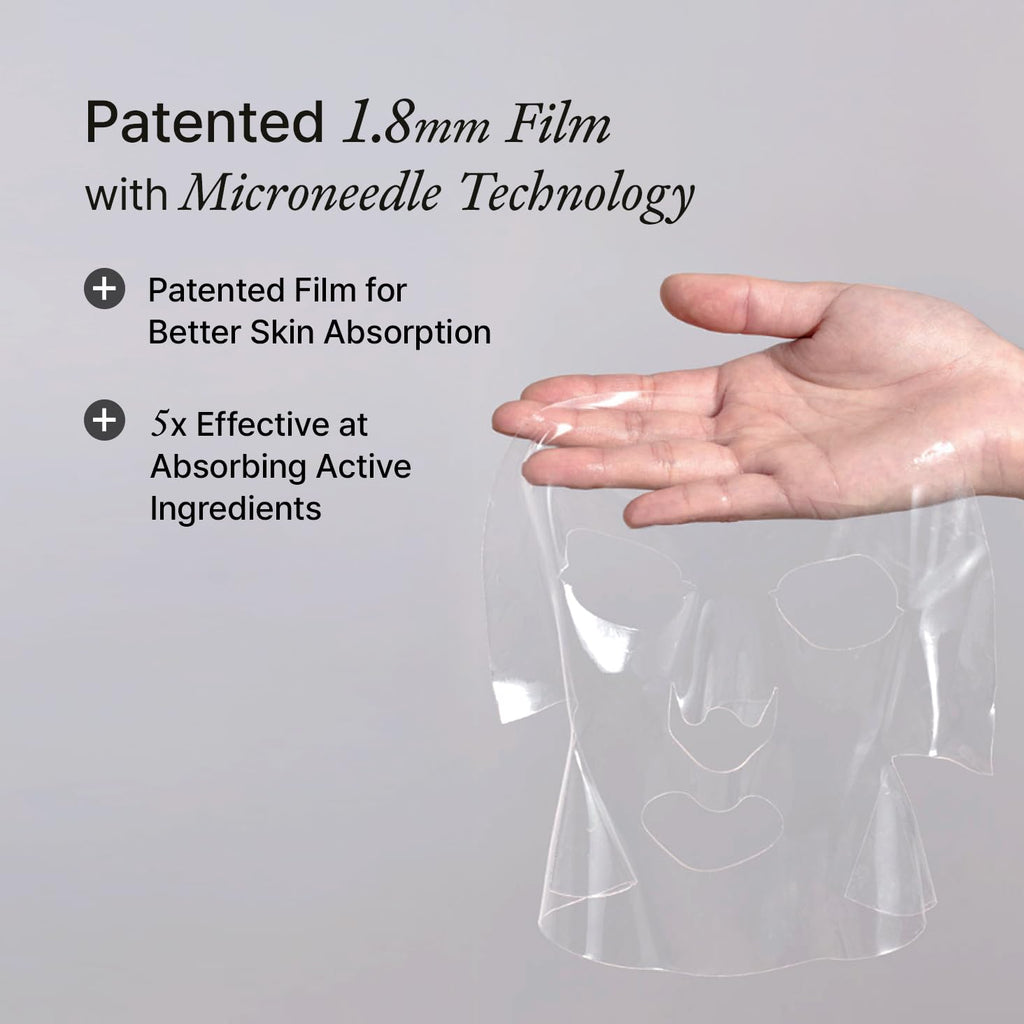 House of B Glow Glutathione 2-Step Face Film Set for Wrinkle Reduction & Skin Tone Enhancement, Shine Your Light with 3 Counts Korean Mask