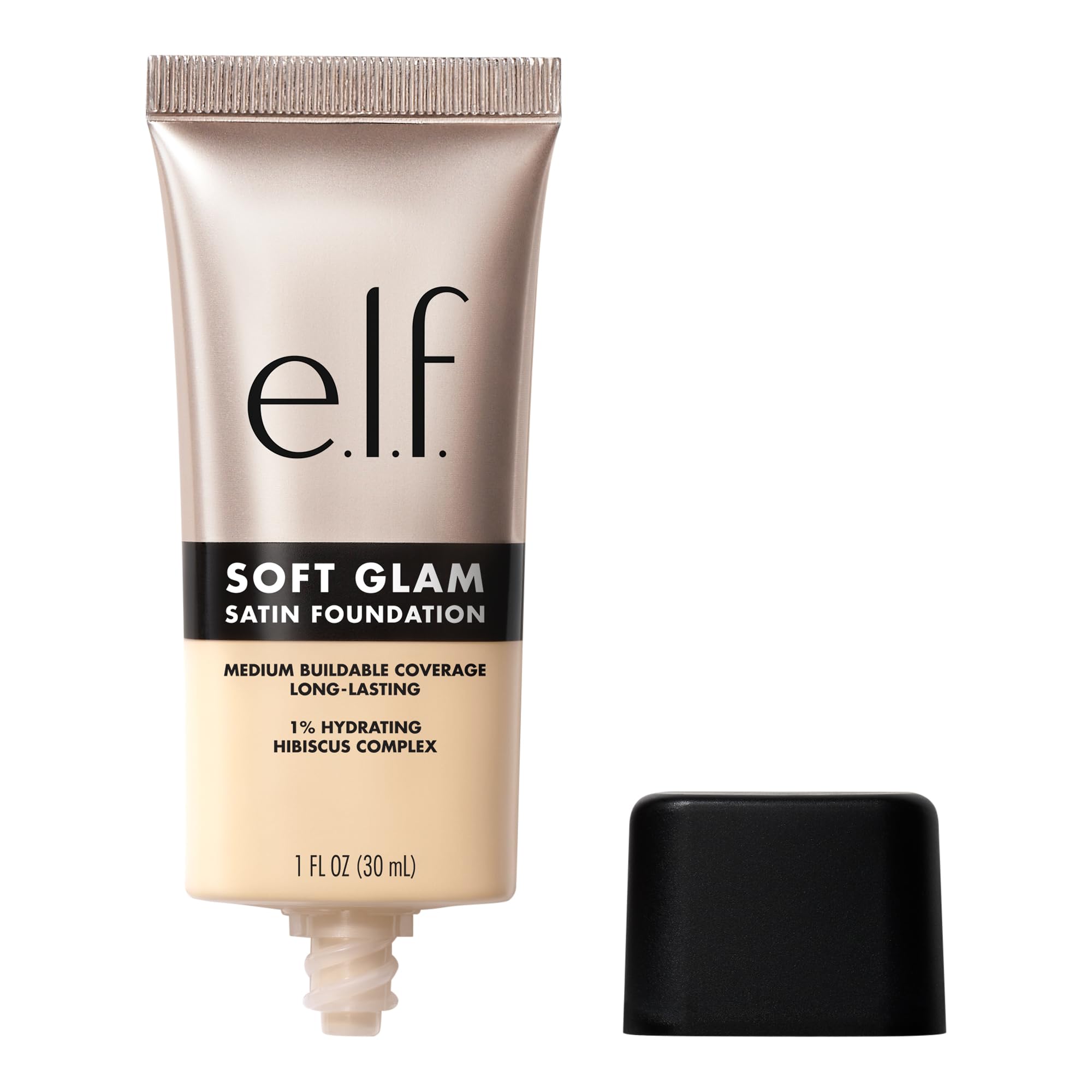 e.l.f. Soft Glam Foundation, Medium Coverage, Long-Lasting & Buildable Foundation For A Smooth, Satin Finish, Vegan & Cruelty-Free, 21 Light Neutral