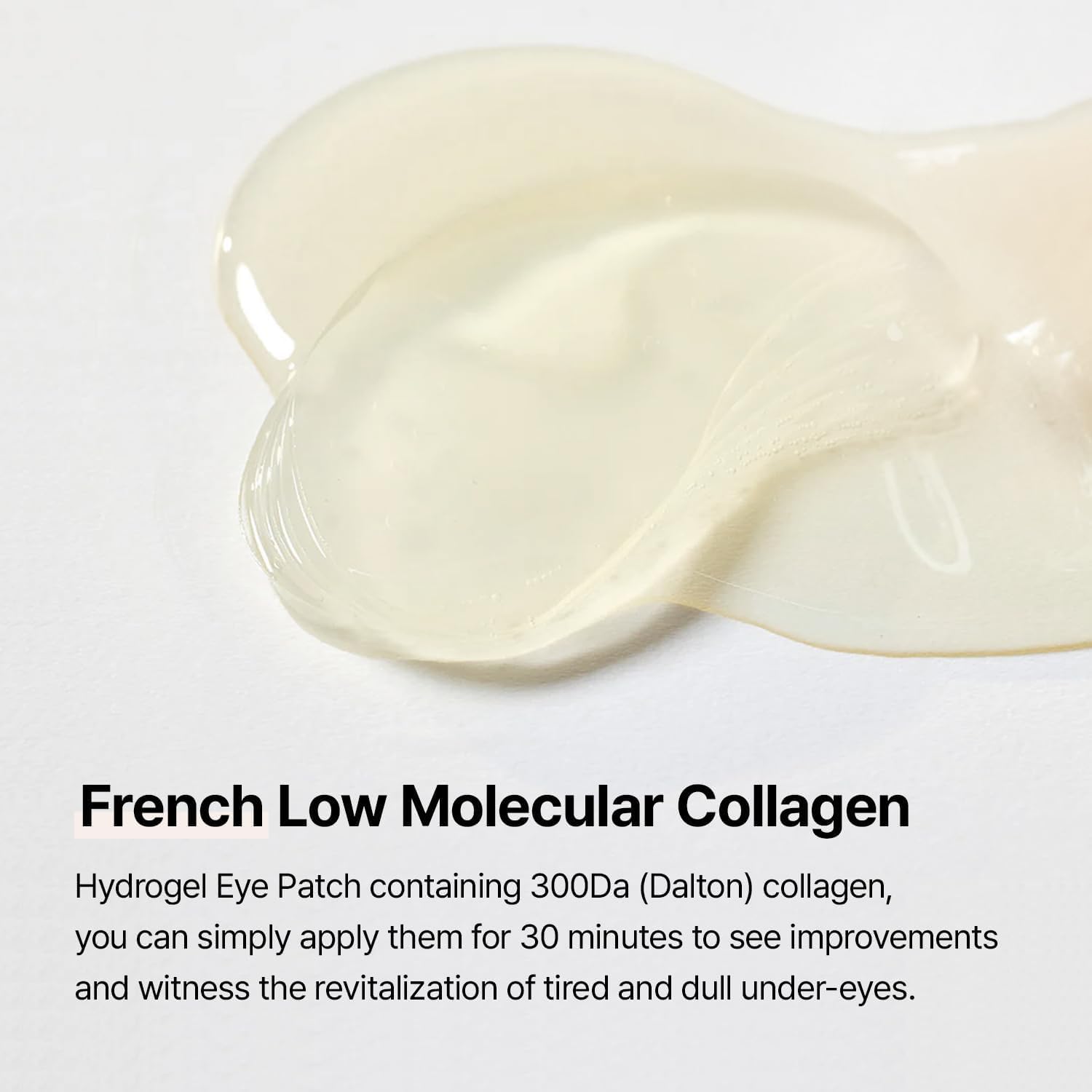 mixsoon Collagen Hydrogel Eye Patches Hydrating Gel Eye Mask with Collagen, Peptides and Amino Acids for Smooth Under Eye Skin Care 84 g / 2.84 fl.oz. (30 pairs) Korean Glass Skin Care
