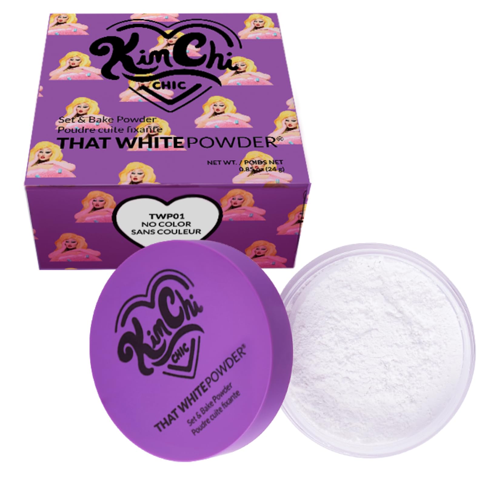 Kimchi Chic Beauty Puff Puff Pass Set and Bake Setting Powder for Makeup, Extra Fluffy Loose Face Powder Poof, Soft Natural Face Makeup for Uneven Skin Tone, 03 Translucent