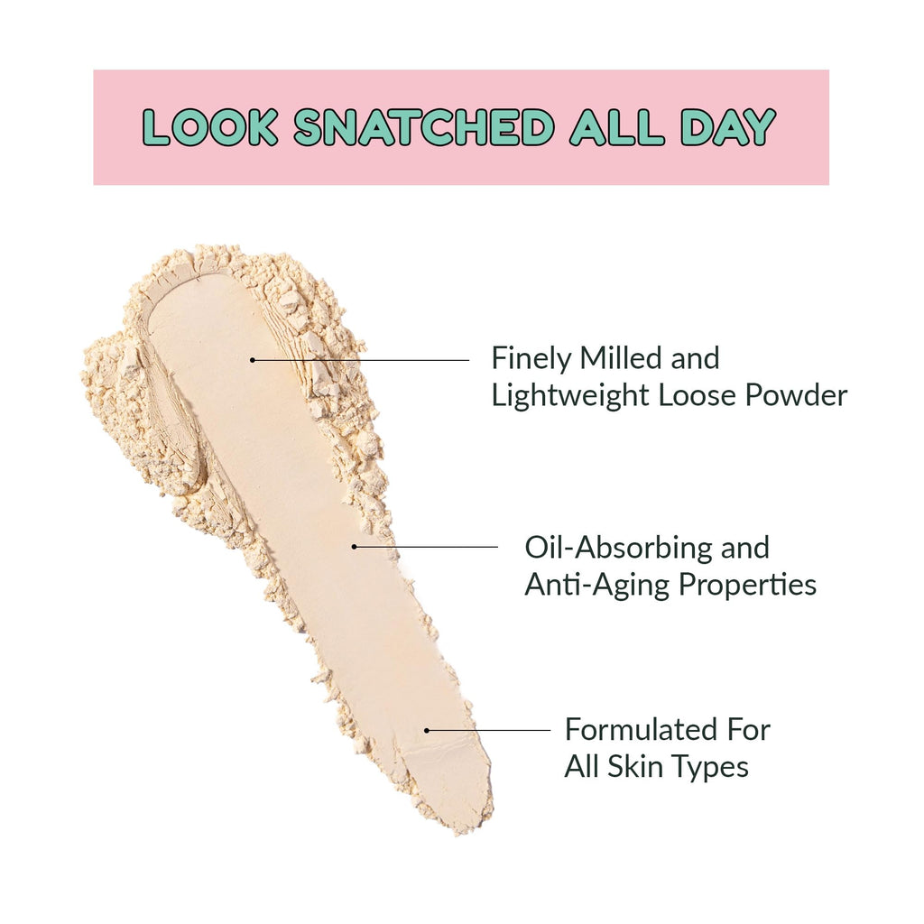 Kimchi Chic Beauty Puff Puff Pass Set and Bake Setting Powder for Makeup, Extra Fluffy Loose Face Powder Poof, Soft Natural Face Makeup for Uneven Skin Tone, 03 Translucent