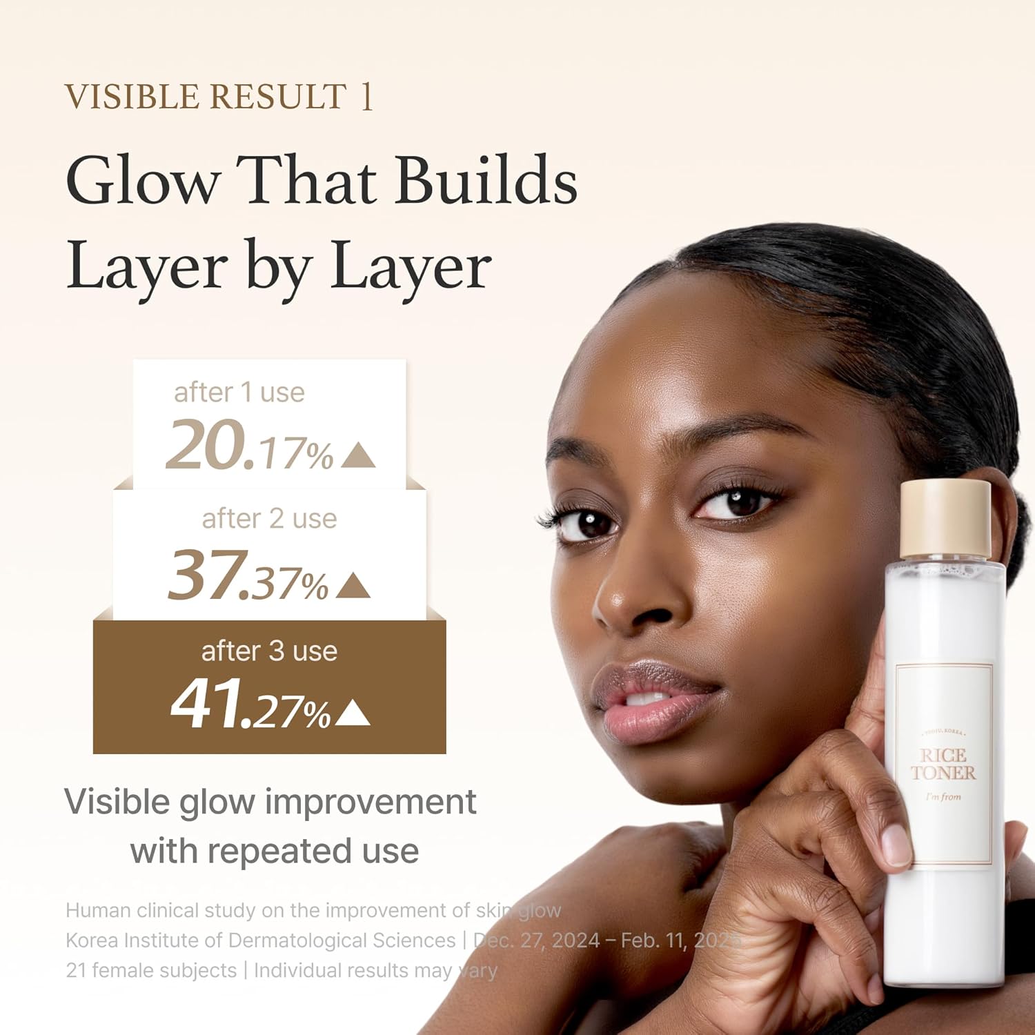 I'm from Rice Toner, for Glowing Skin, Korean Rice Glow Essence with Niacinamide, Hydrating for Dry, Dull, Combination skin