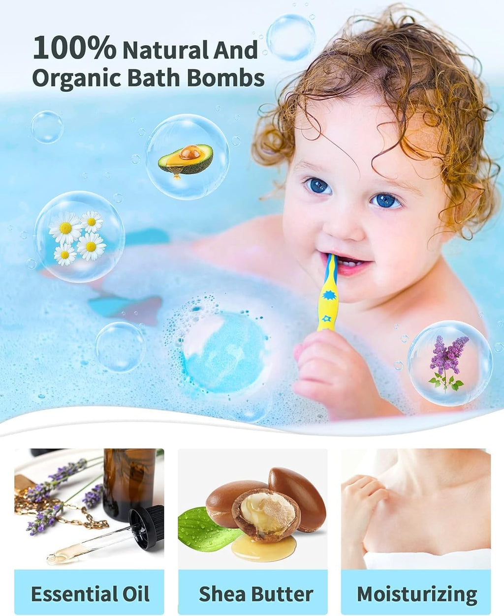 Light Up Bath Bombs with Surprise Inside,Natural Bath Bombs Gift Set 6 with Essential Oils,Magnesium Bath Bombs for Women Relaxing Spa Bath Skin Moisturize Gifts for Women