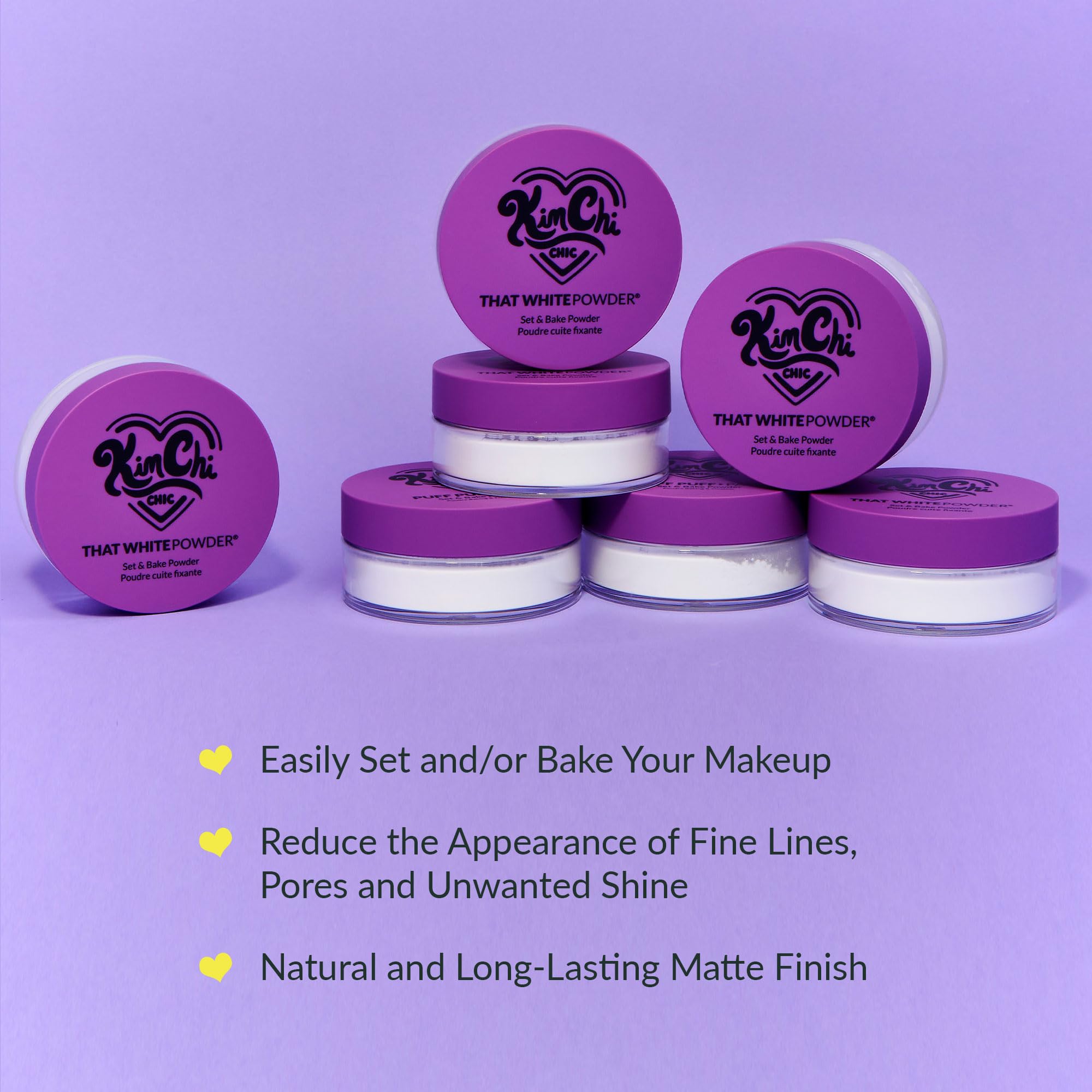 Kimchi Chic Beauty Puff Puff Pass Set and Bake Setting Powder for Makeup, Extra Fluffy Loose Face Powder Poof, Soft Natural Face Makeup for Uneven Skin Tone, 03 Translucent