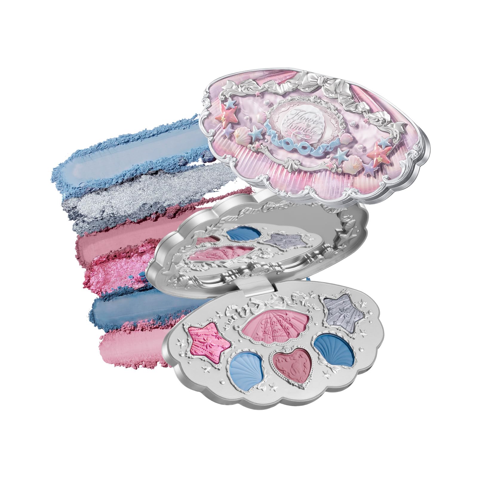 Flower Knows Shell's Jewel 6-Color Makeup Palette, Eyeshadow, Blush, Highlighting & Contour All-in-One
