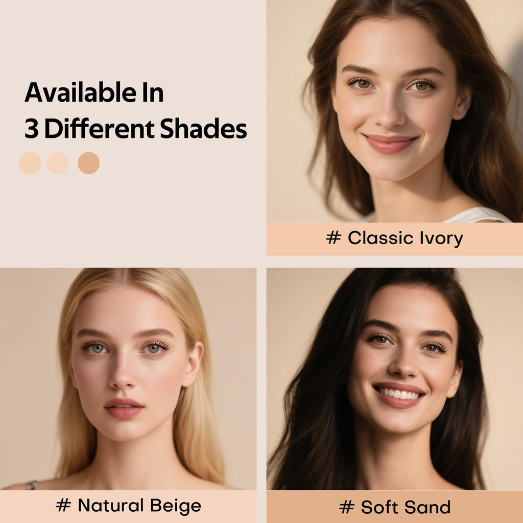 KIMUSE Color Changing Foundation, 4 In 1 Smart Shade Skin Tone Foundation Makeup, Waterproof, Long Wear Buildable Natural Finish Tinted Moisturizer Face Makeup For All Skin Tones, Vegan & Cruelty-Free