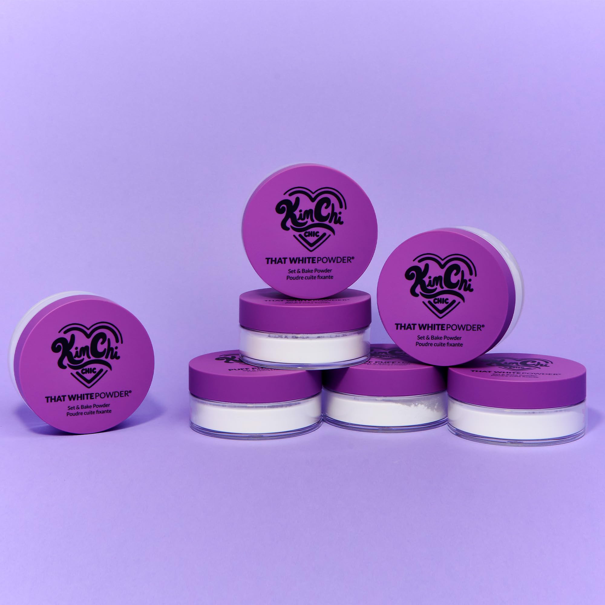 Kimchi Chic Beauty Puff Puff Pass Set and Bake Setting Powder for Makeup, Extra Fluffy Loose Face Powder Poof, Soft Natural Face Makeup for Uneven Skin Tone, 03 Translucent