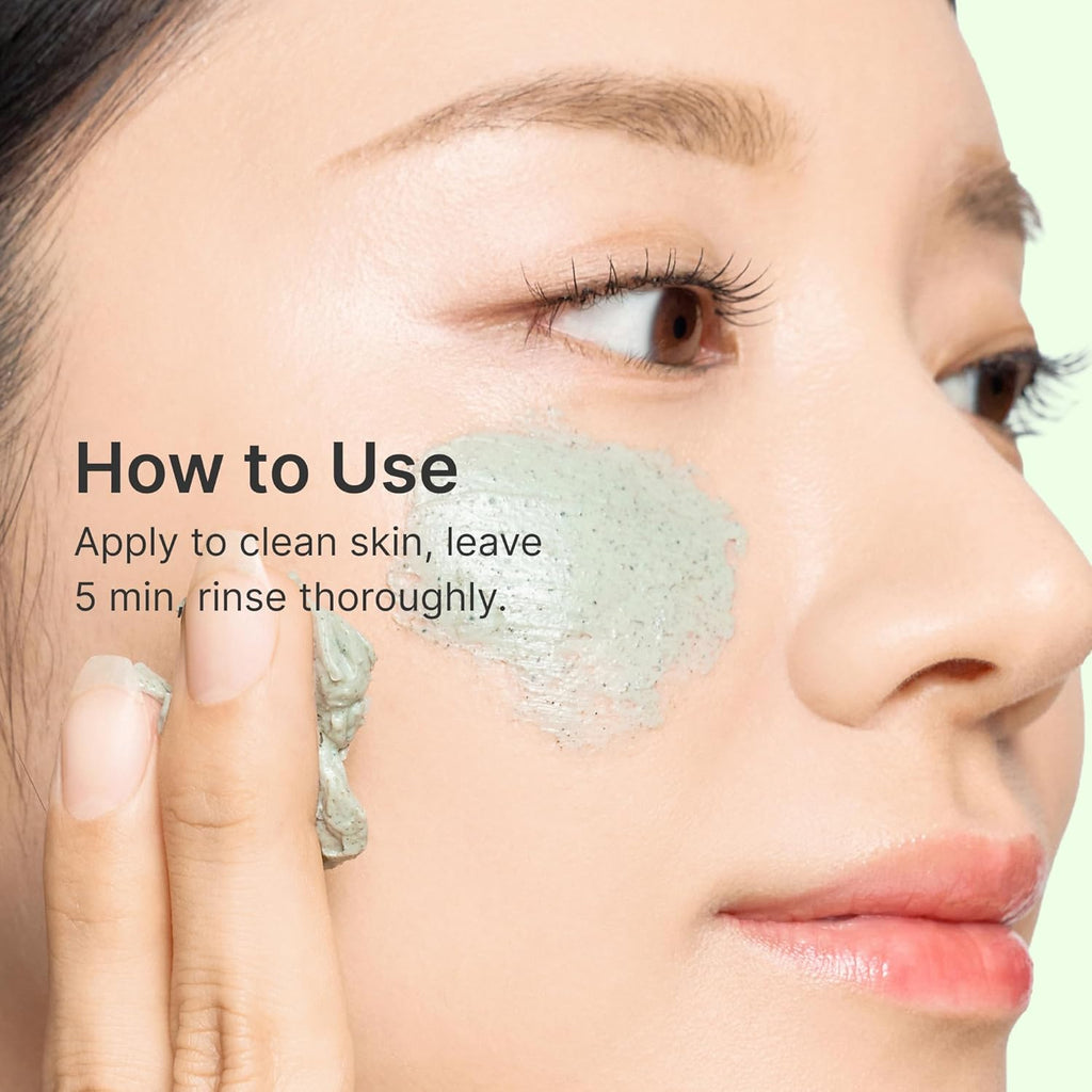 Seaweed Detox Wash Off Mask, Cooling Korean Clay Mask with Bentonite, Kaolin, Glycerin & Seaweed Extracts for Pore Minimizing, Deep Cleansing, Non-Drying Mud Mask, 200ml / 6.76 fl.oz.