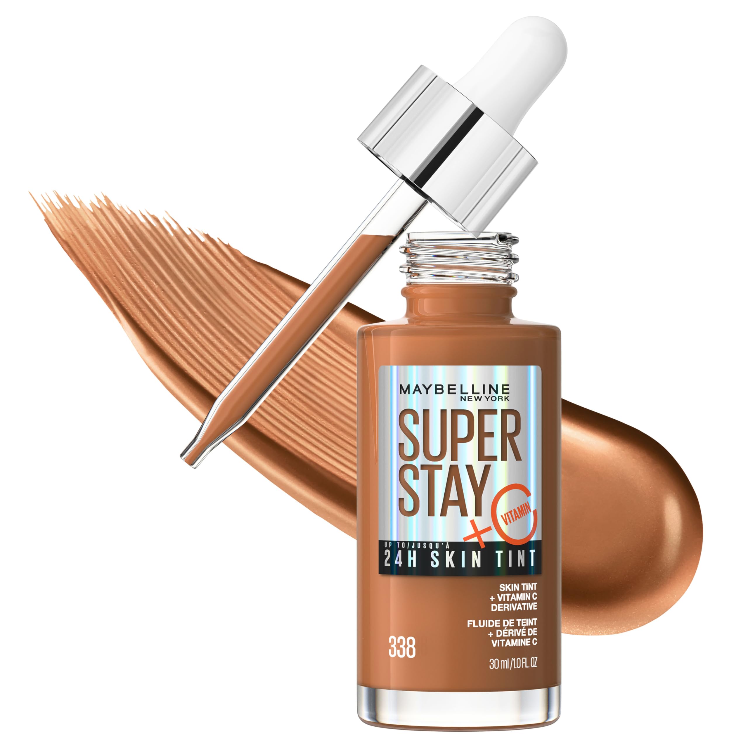 Maybelline New York Super Stay Up To 24H Tint Foundation, Bright Skin-Like Coverage, Infused with Vitamin C, Brightens Skin Instantly and Overtime, Shade: 120, 30 ml