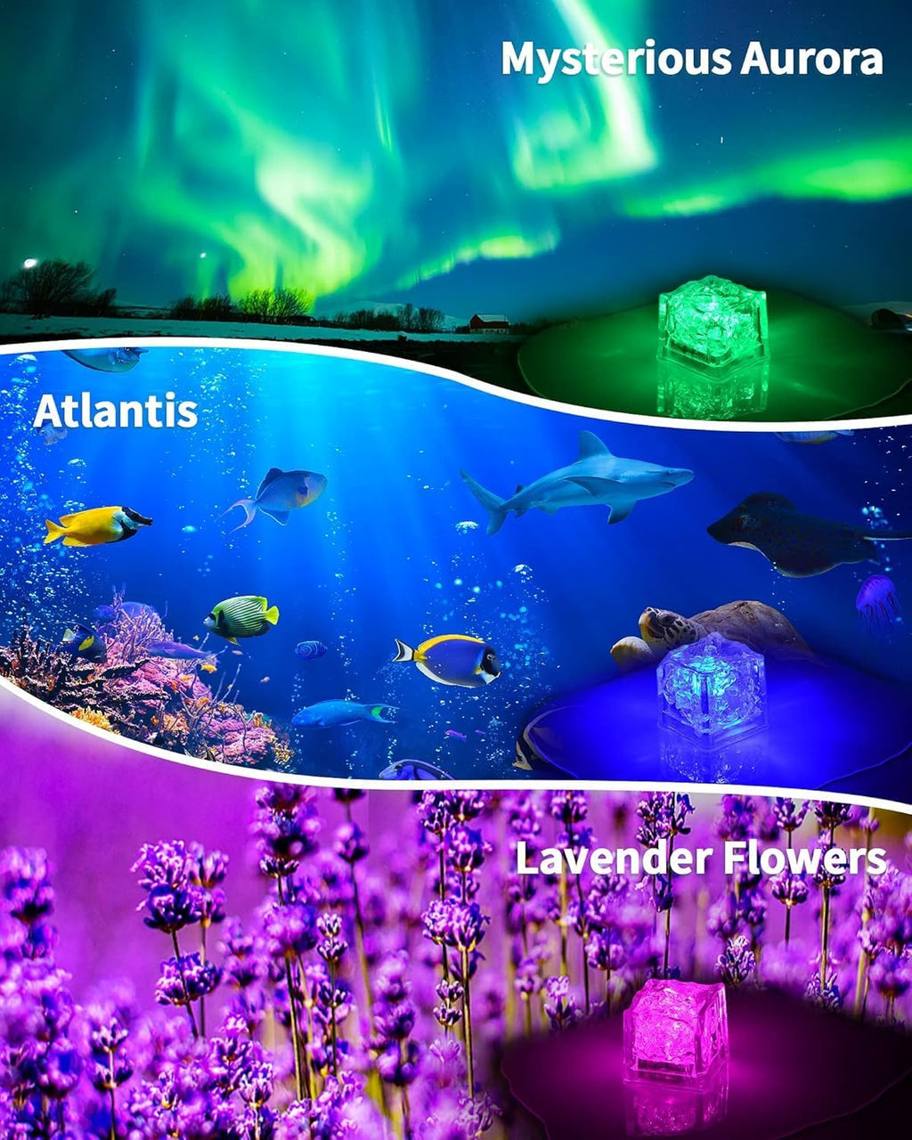 Light Up Bath Bombs with Surprise Inside,Natural Bath Bombs Gift Set 6 with Essential Oils,Magnesium Bath Bombs for Women Relaxing Spa Bath Skin Moisturize Gifts for Women