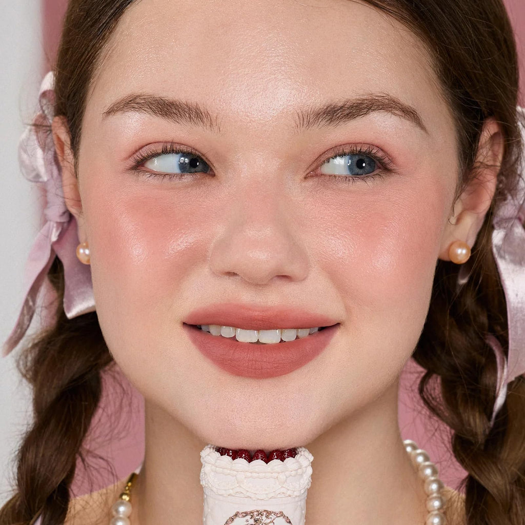 Flower Knows Strawberry Cupid Cake Lip Cream,Velvety-Smooth Matte Liquid