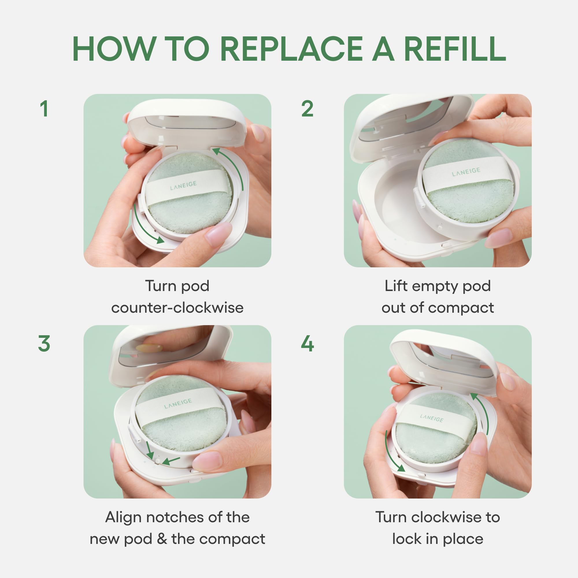 LANEIGE Neo Blurring Powder: Korean Oil-Control Compact with Pore Blurring, Smoothing Finish & Travel-Friendly, No-Spill Packaging