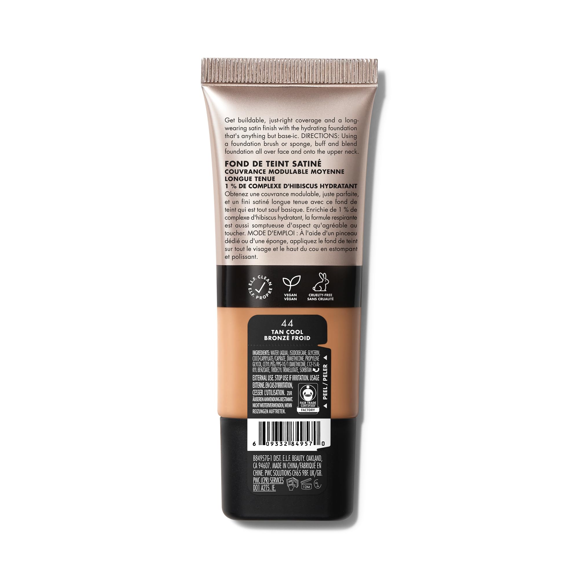 e.l.f. Soft Glam Foundation, Medium Coverage, Long-Lasting & Buildable Foundation For A Smooth, Satin Finish, Vegan & Cruelty-Free, 21 Light Neutral