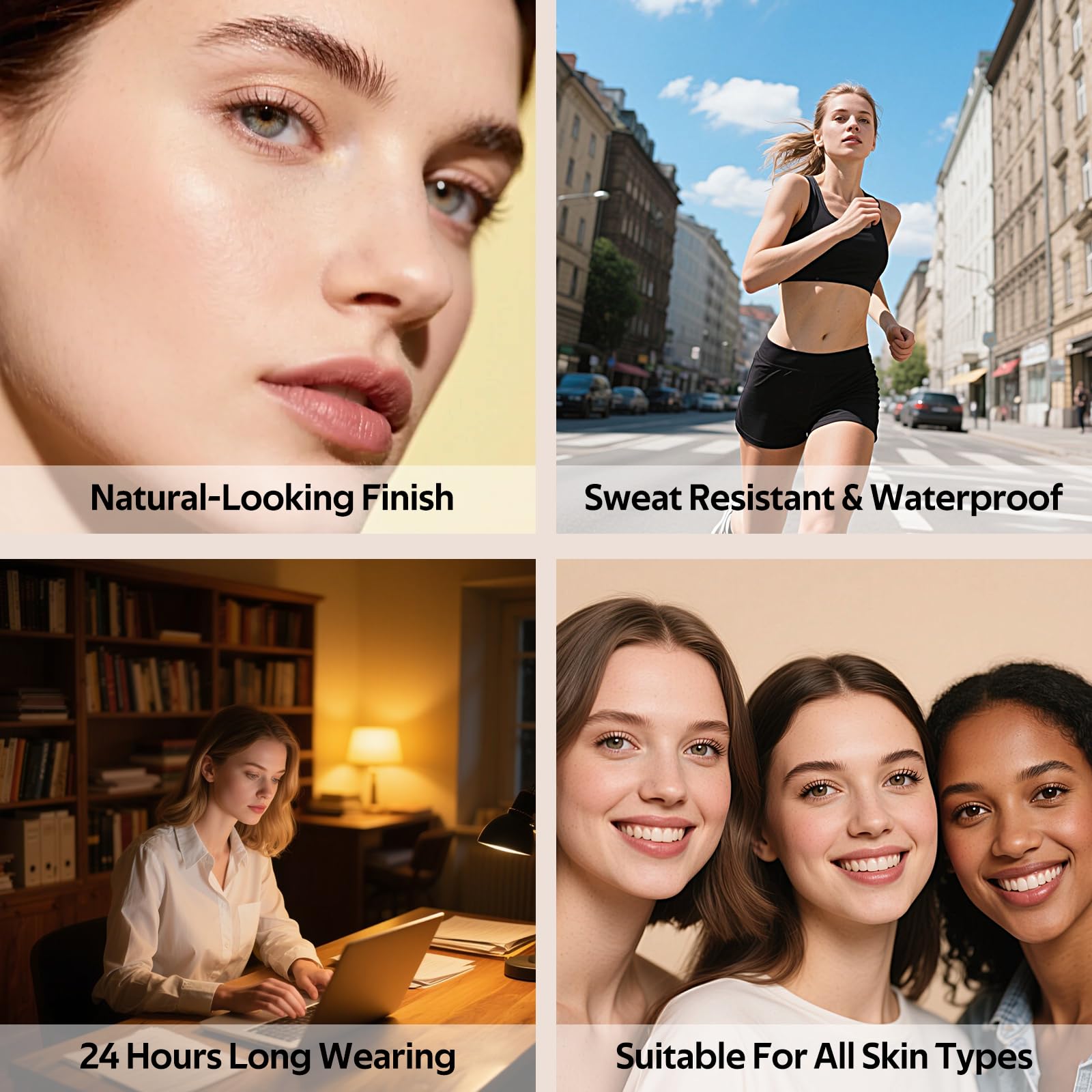 KIMUSE Color Changing Foundation, 4 In 1 Smart Shade Skin Tone Foundation Makeup, Waterproof, Long Wear Buildable Natural Finish Tinted Moisturizer Face Makeup For All Skin Tones, Vegan & Cruelty-Free