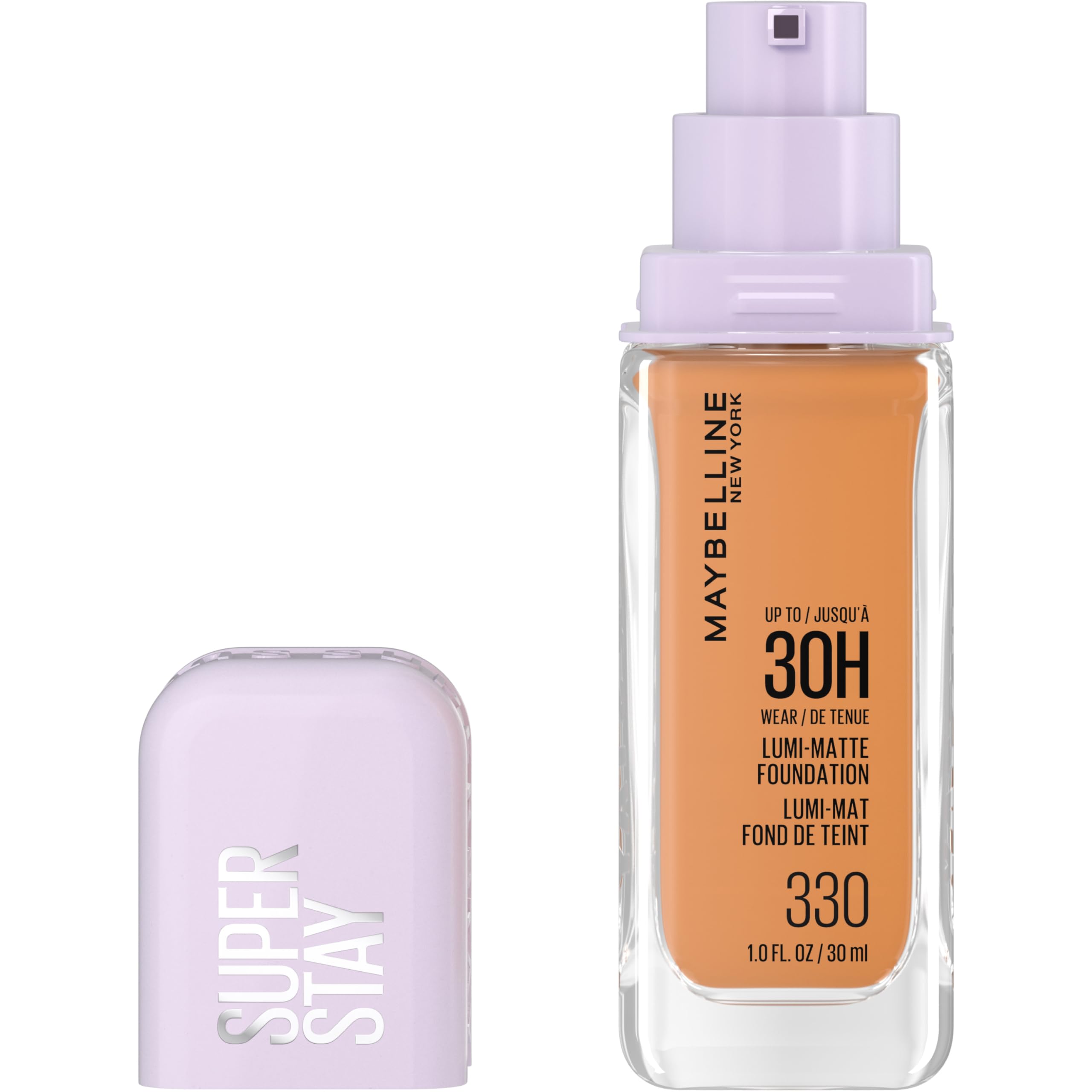 Maybelline New York Super Stay Lumi Matte Foundation, Up to 30H Wear, Luminous Matte, Buildable Coverage, Amino Acids, 112, 30 ml