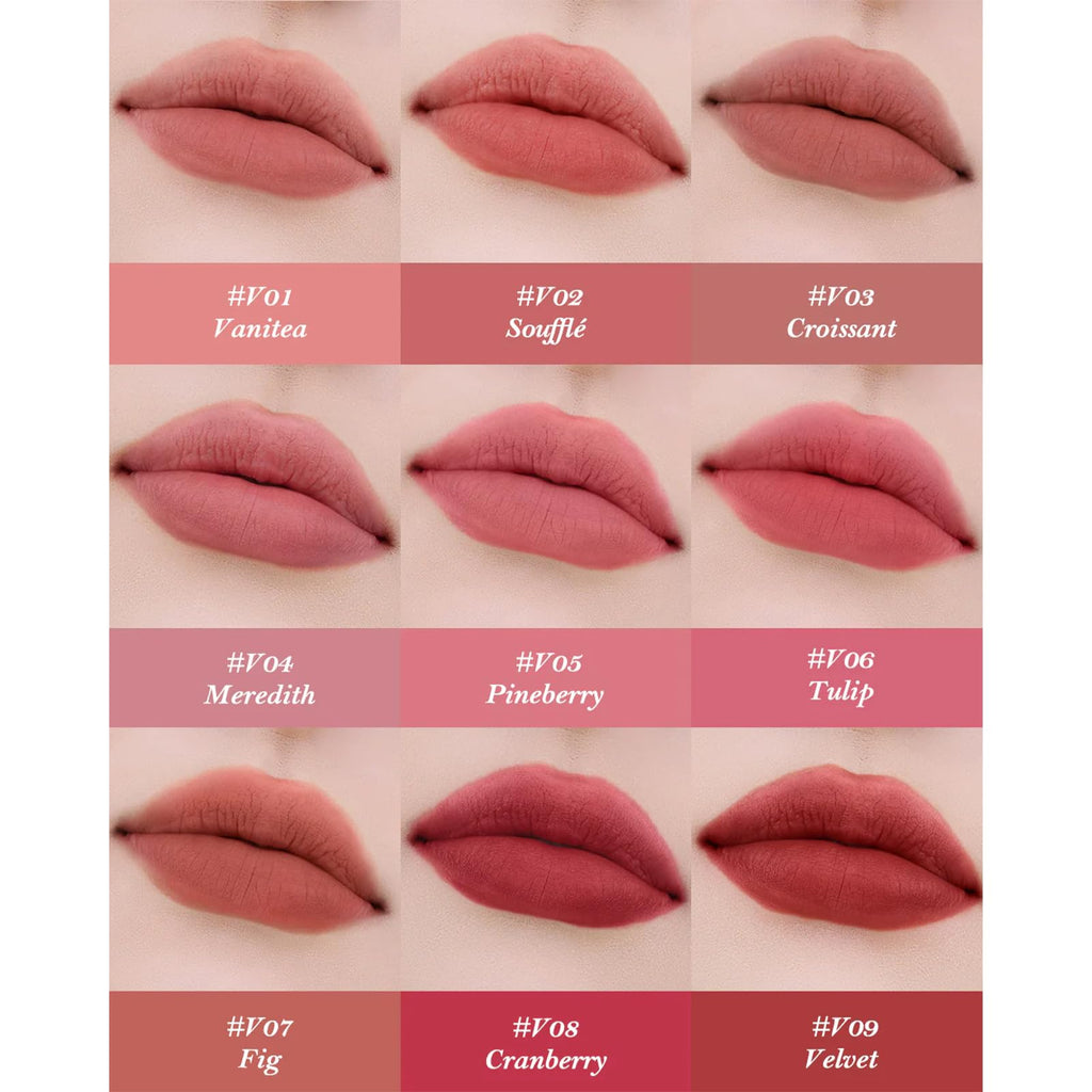 Flower Knows Strawberry Cupid Cake Lip Cream,Velvety-Smooth Matte Liquid