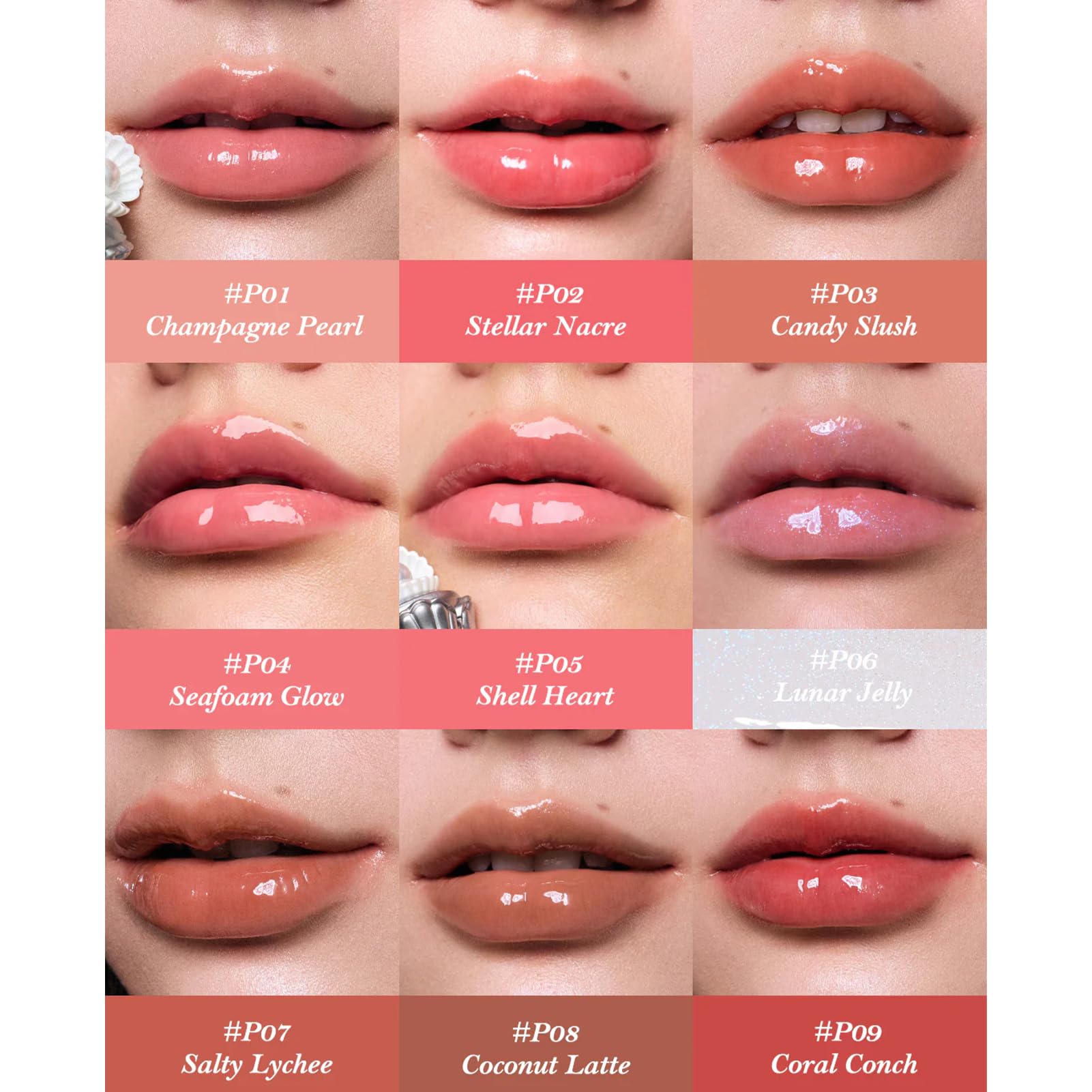 Flower Knows Shell's Jewel Nourishing Shimmer Lip Glaze