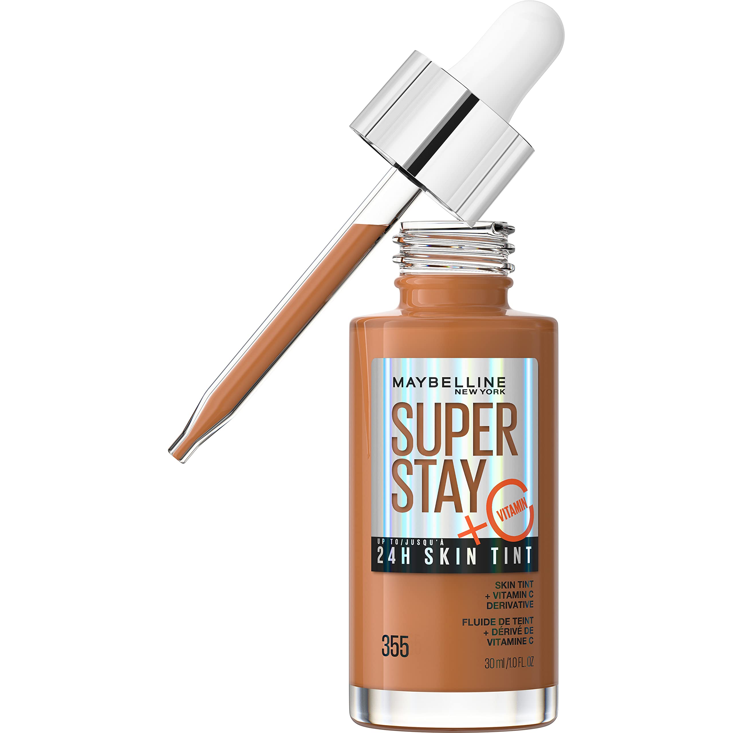 Maybelline New York Super Stay Up To 24H Tint Foundation, Bright Skin-Like Coverage, Infused with Vitamin C, Brightens Skin Instantly and Overtime, Shade: 120, 30 ml