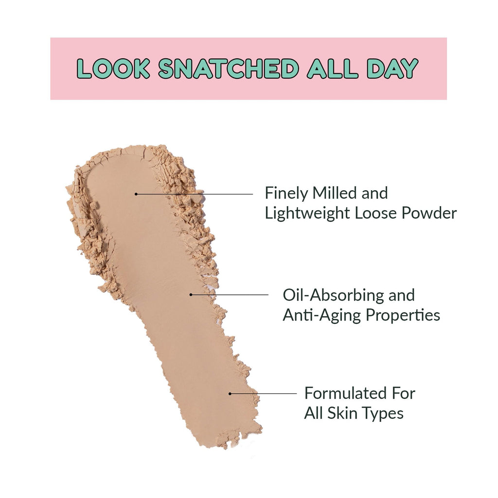 Kimchi Chic Beauty Puff Puff Pass Set and Bake Setting Powder for Makeup, Extra Fluffy Loose Face Powder Poof, Soft Natural Face Makeup for Uneven Skin Tone, 03 Translucent