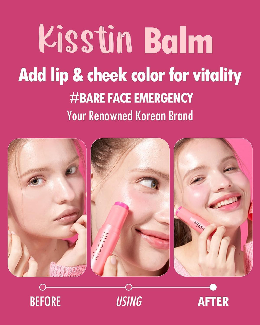 KAHI Wrinkle Bounce Multi Balm Stick | PDRN Collagen Wrinkle Stick | Korean Skin Care |All-in-One Hydrating Lip Balm Eye Cream Neck Cream Make Up Base & Face Mist Moisture Balm