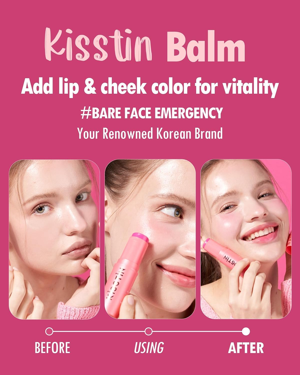KAHI Wrinkle Bounce Multi Balm Stick | PDRN Collagen Wrinkle Stick | Korean Skin Care |All-in-One Hydrating Lip Balm Eye Cream Neck Cream Make Up Base & Face Mist Moisture Balm