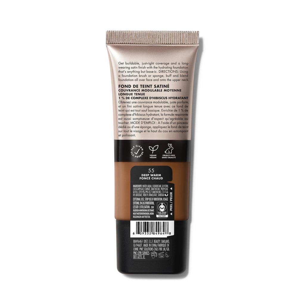 e.l.f. Soft Glam Foundation, Medium Coverage, Long-Lasting & Buildable Foundation For A Smooth, Satin Finish, Vegan & Cruelty-Free, 21 Light Neutral