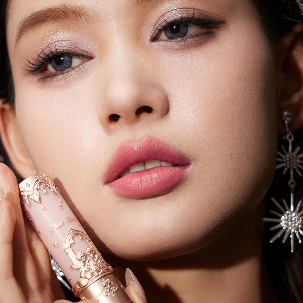 Flower Knows Little Angel Matte Lipstick,Super Soft & Ultra Silky Lip Mud Stick,Long Lasting & Moisturizing Vegan Lip Makeup for Girls&Women,Velvety Brown Finish(C09 Dark Angel)