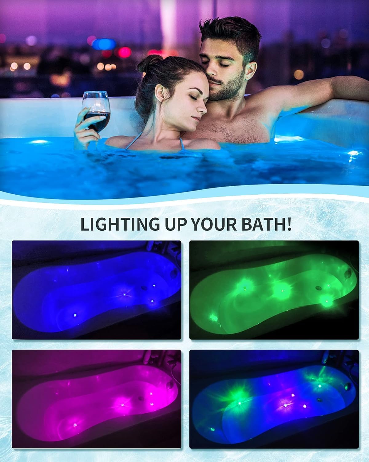 Light Up Bath Bombs with Surprise Inside,Natural Bath Bombs Gift Set 6 with Essential Oils,Magnesium Bath Bombs for Women Relaxing Spa Bath Skin Moisturize Gifts for Women