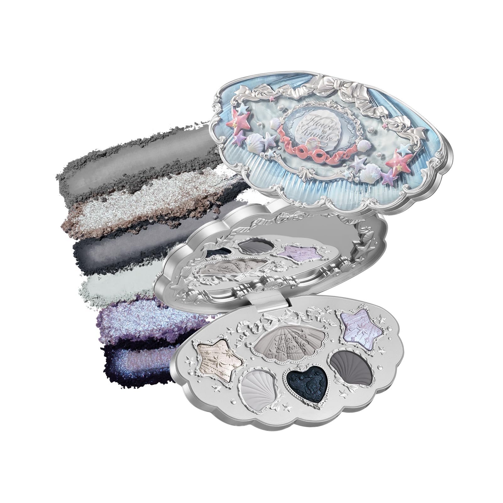 Flower Knows Shell's Jewel 6-Color Makeup Palette, Eyeshadow, Blush, Highlighting & Contour All-in-One