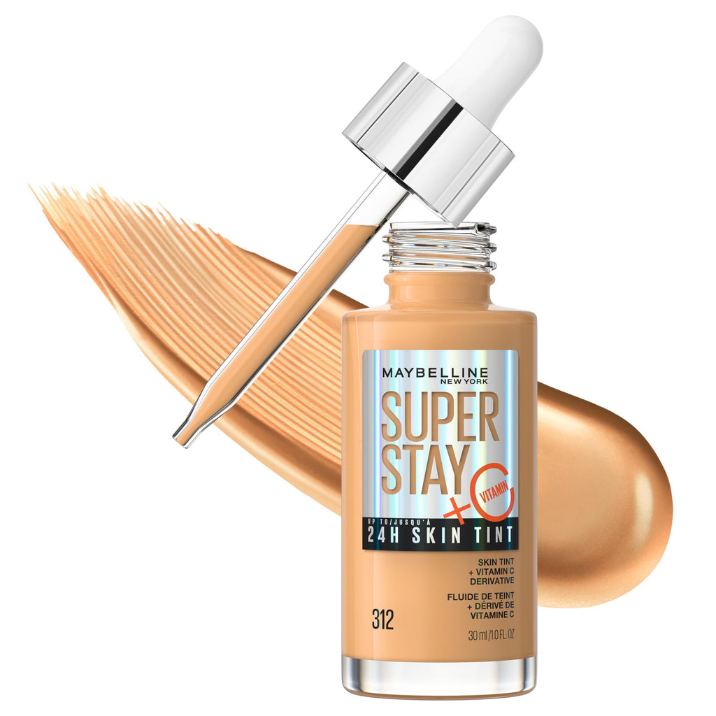 Maybelline New York Super Stay Up To 24H Tint Foundation, Bright Skin-Like Coverage, Infused with Vitamin C, Brightens Skin Instantly and Overtime, Shade: 120, 30 ml