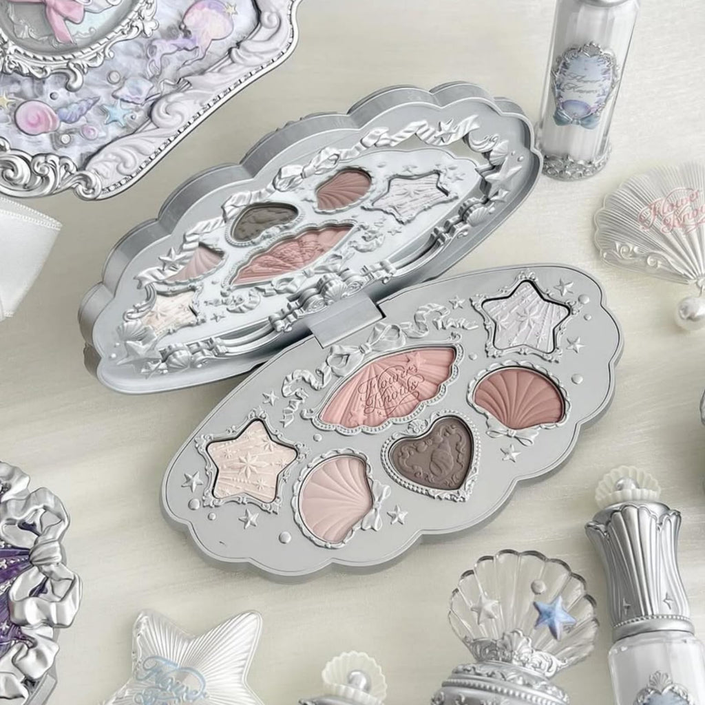 Flower Knows Shell's Jewel 6-Color Makeup Palette, Eyeshadow, Blush, Highlighting & Contour All-in-One
