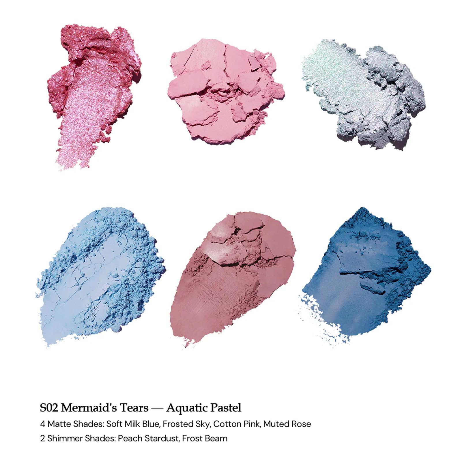 Flower Knows Shell's Jewel 6-Color Makeup Palette, Eyeshadow, Blush, Highlighting & Contour All-in-One