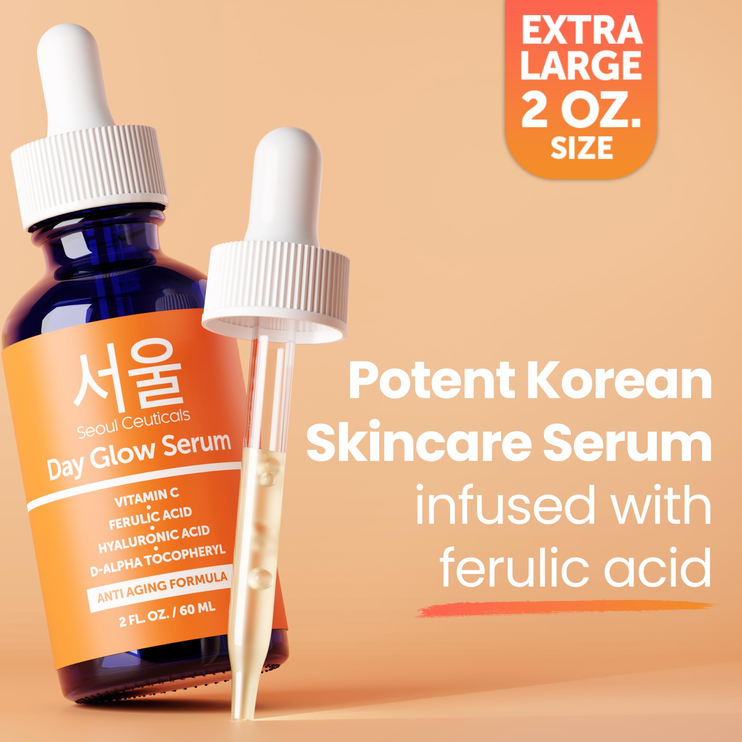 SeoulCeuticals PDRN Serum Salmon DNA Vitamin C Serum – Korean Skincare Anti Aging PDNR Skin Repair Booster – K Beauty Skin Care for Face 1oz