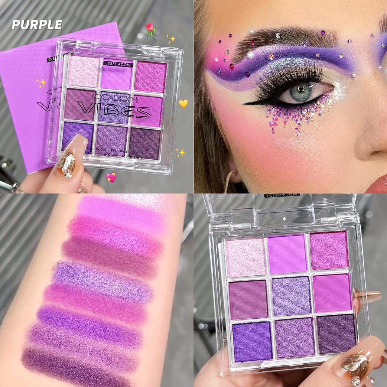 9 Color Brown Eyeshadow Palette - Rose Gold Dark Brown Bronze Naked Matte & Glitter Shades, Long-Lasting, Waterproof & Blendable, Natural Nude Eye Shadow Set sombras para ojos (Chocolate)