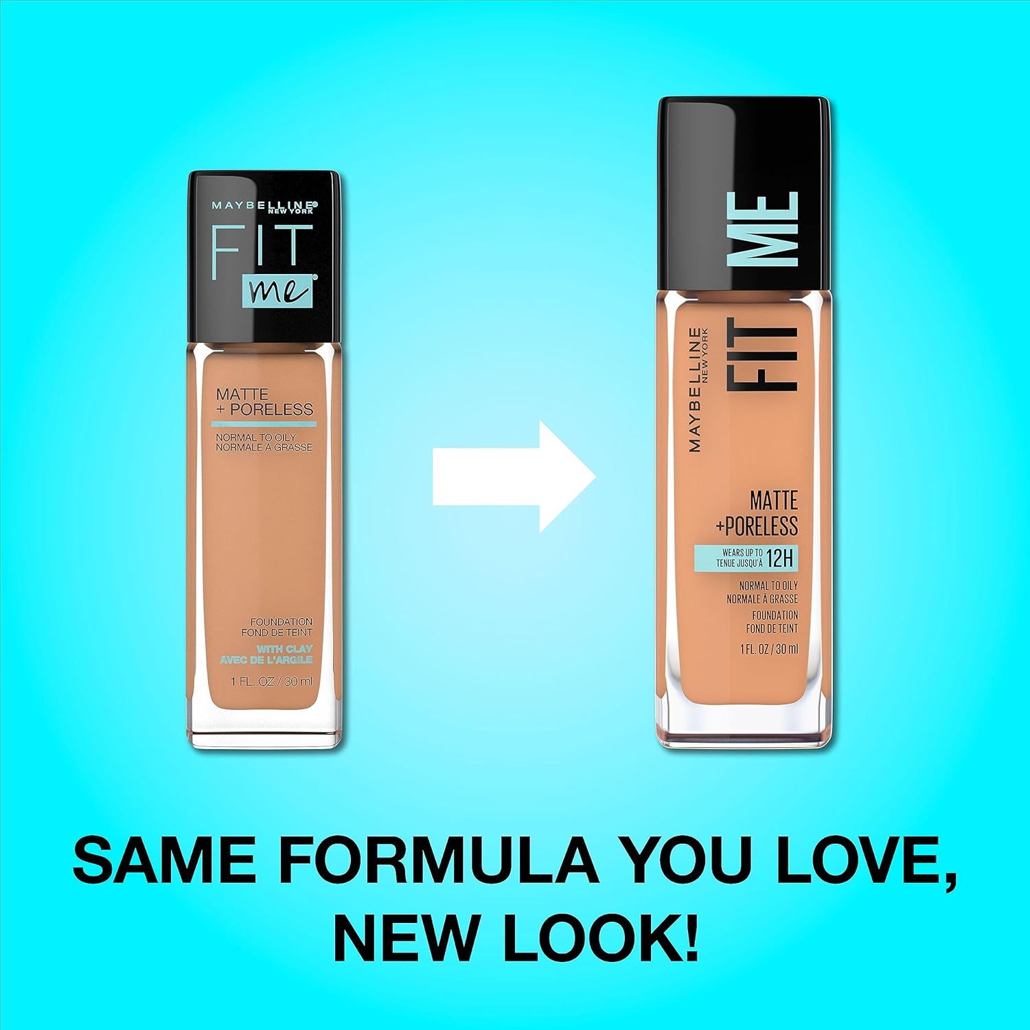 Maybelline New York Fit Me Matte + Poreless Foundation Makeup, Ultra-Lightweight Formula Controls Shine, for Normal to Oily Skin, Natural Ivory, 112, 30 ml